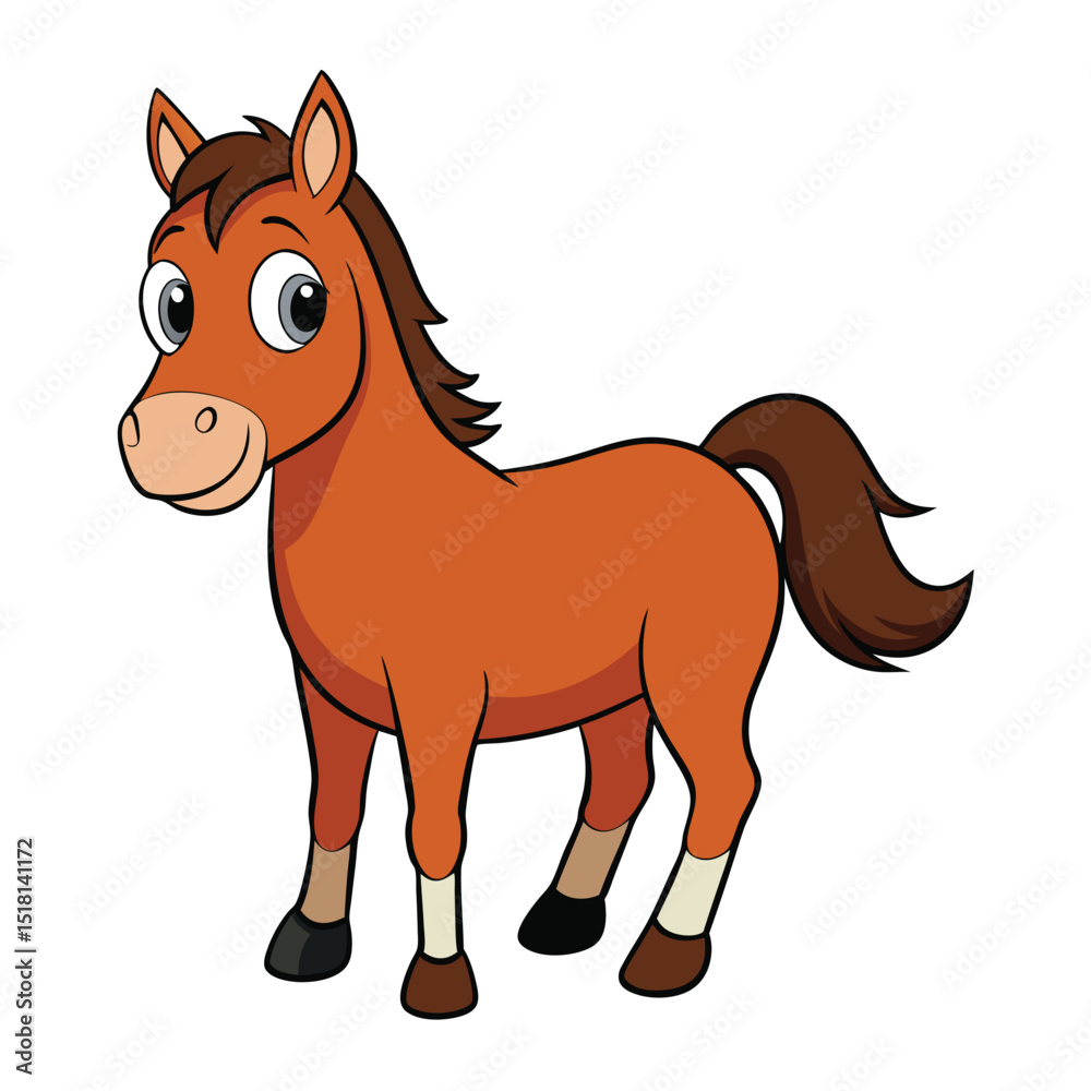 brown horse cartoon brown horse cartoon