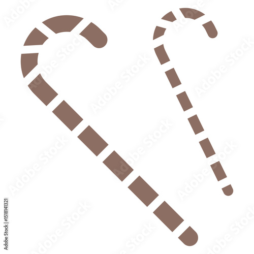 Candy Cane Vector Icons