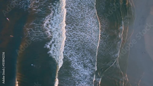 Waves washing up to the beach in Florida.