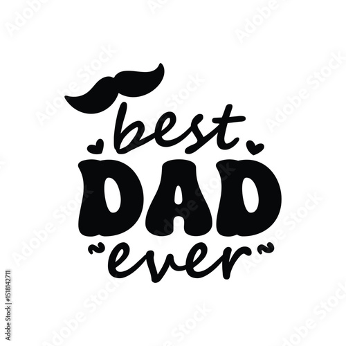 A minimalist black Father's Day design featuring clean typography and symbolic elements, perfect for modern, elegant, and impactful greetings.