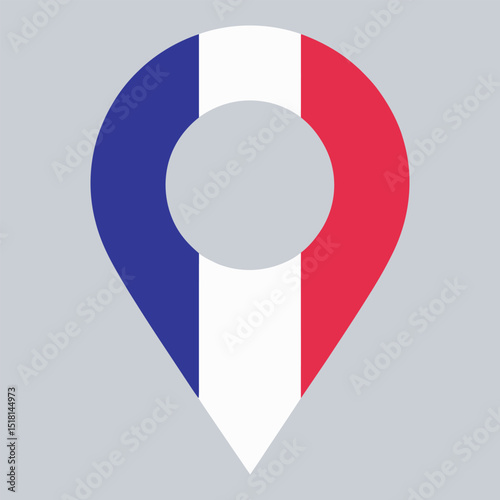 French Flag Location Pin Icon, France Map Marker, Vector illustration Free Download French Flag Location Pin Icon, France Map Marker, Vector illustration - GFXLoad