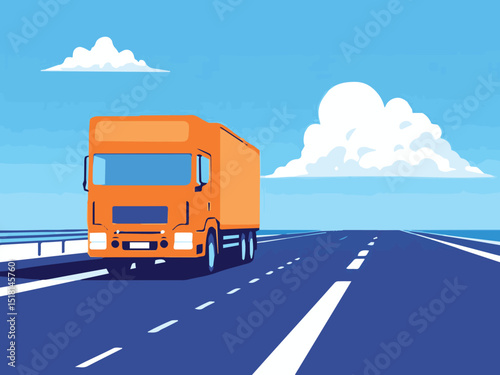 truck on the road