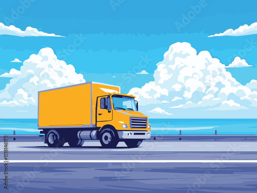 truck on the road