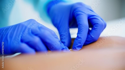 Wound Stitching Process by Surgeon
