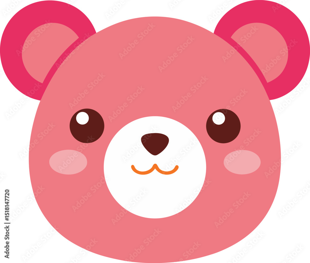 bear head icon clipart vector on transparent background bear head icon clipart vector on transparent background
