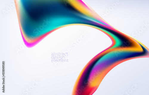 Abstract background of fluid iridescent shape. Colorful liquid vector wallpaper.