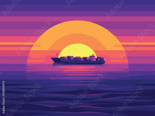 sunset over the sea