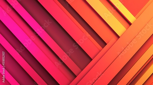 Wallpaper Mural A vibrant abstract background with overlapping diagonal bars in shades of orange, red, and pink. Torontodigital.ca