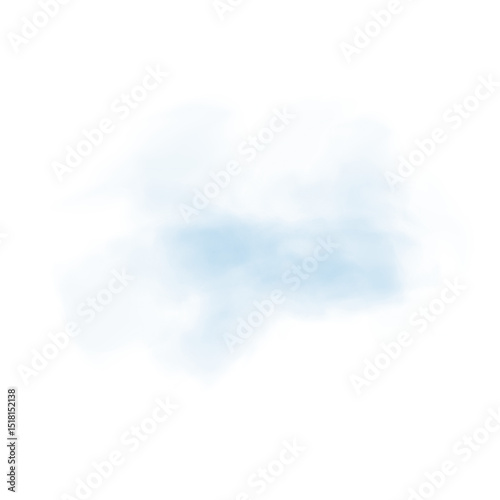 PNG Light Blue Smoke Effect with Soft Transparent Texture for Steam, Mist or Air Flow Design Background