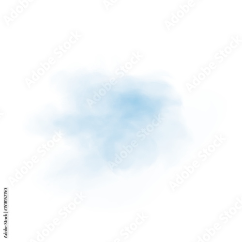 PNG Light Blue Smoke Effect with Soft Transparent Texture for Steam, Mist or Air Flow Design Background