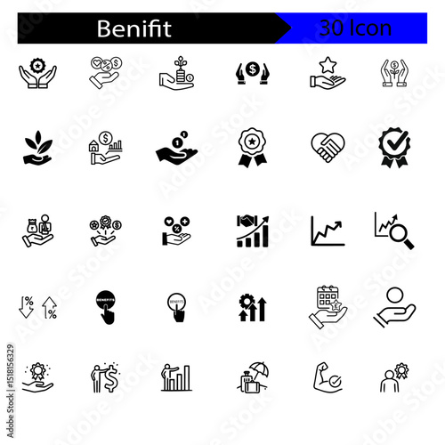 Benifit icon  set