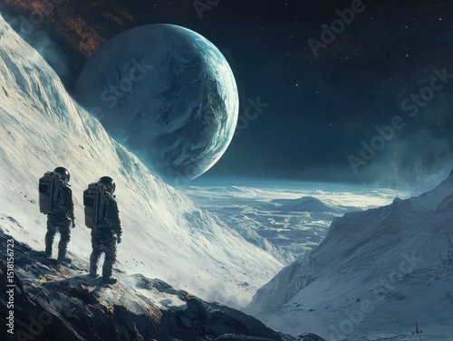 high detail visual of guide expedition planning top background space