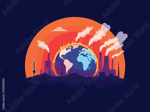 global warming concept illustration