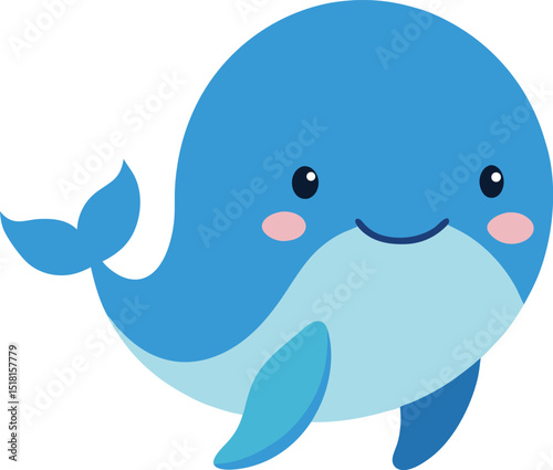 whale icon clipart vector on transparent background