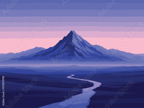 mount fuji in winter