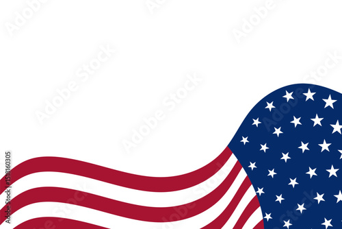 Waving Stars and Stripes: a patriotic American flag illustration symbolizing USA independence
