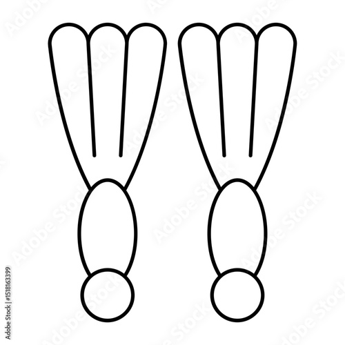 Flippers outline icon