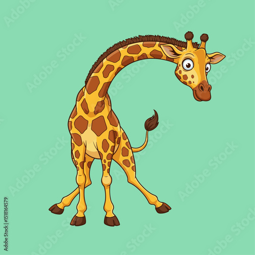 very cute giraffe vector illustration