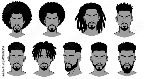 Diverse Mens Hairstyles and Facial Hair Styles
