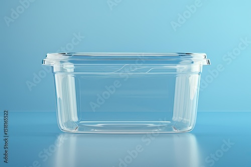 clear pixel picture of Empty plastic food container for storage
