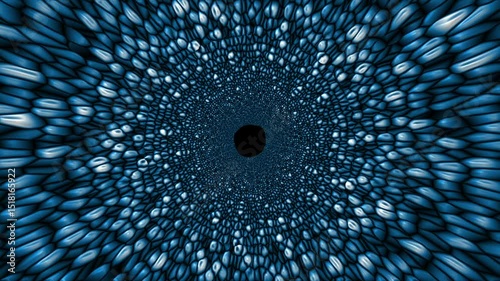 Cyber Neon tunnel. Futuristic interface pattern. Glowing hi technology texture. Abstract motion background. Cyber punk concept