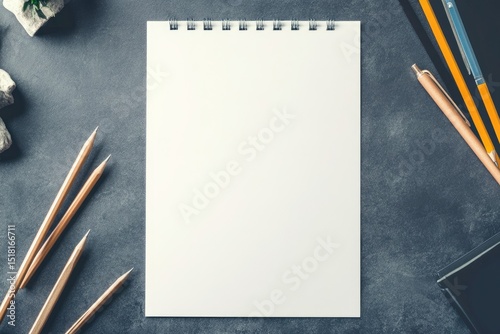 Detailed Color Image of Blank Portrait Mockup Paper