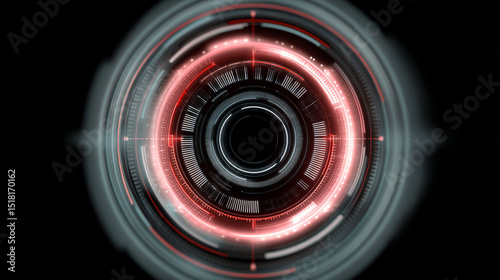 Digital generated image circular data HUD.