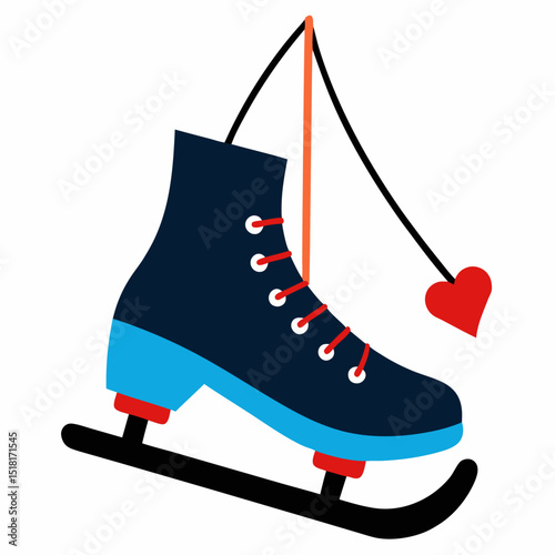ice skates on white background