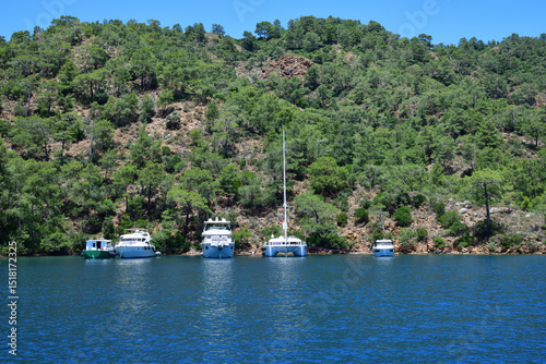 Yachts, Fethiye harbor, Mugla, Turkey