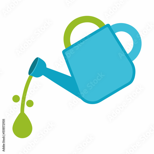 green watering can