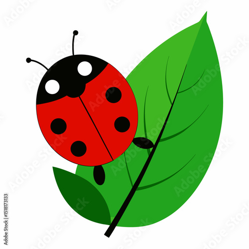 ladybug on green leaf