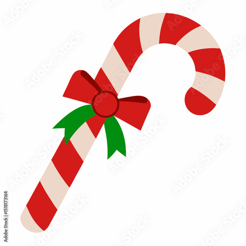 christmas candy cane isolated