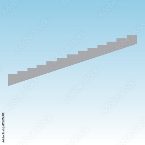 White staircase vector design.