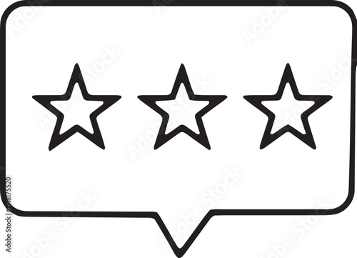 Three Star Rating Speech Bubble