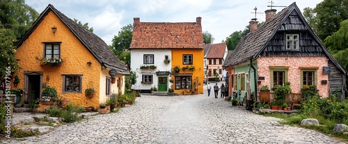 Quaint European Town Square