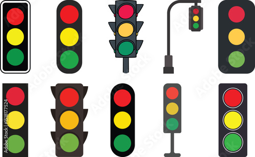 traffic lights vector