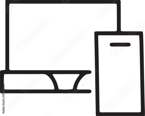 illustration of a tablet computer with a blank sheet