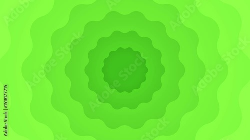 Seamless Green Abstract Background Animation with Glowing Ripple Lines