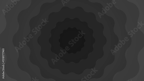 Seamless Black Abstract Background Animation with Glowing Ripple Lines