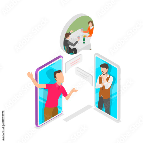 3D Isometric Flat Vector Illustration of Personal Coaching, Upskilling, Mentoring. Item 3