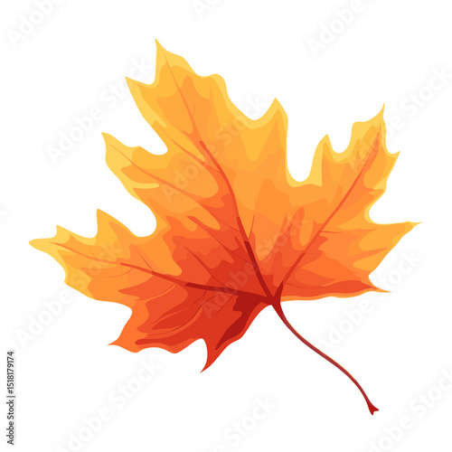 Autumn leaf illustration fall seasonal vector