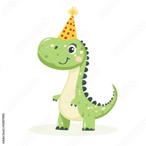 Hat illustration children's dinosaur vector