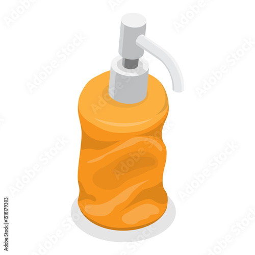 3D Isometric Flat Vector Set of Plastic Waste, Environmental Pollution. Item 4