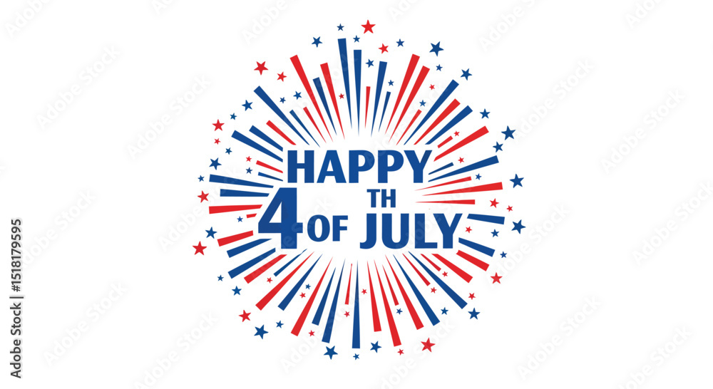 Obraz premium Vibrant independence day celebration design for fourth of july