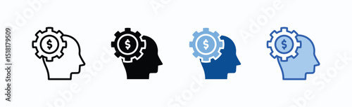 Head Icon Sheet Multiple Style Collection Isolated Vector