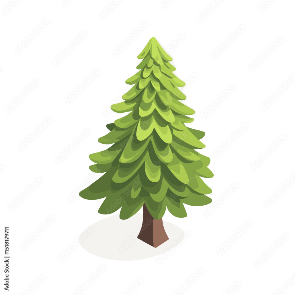 Obraz premium Pine tree illustration christmas evergreen vector