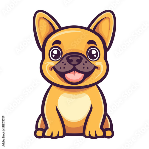 French Bulldog bulldog character cartoon vector