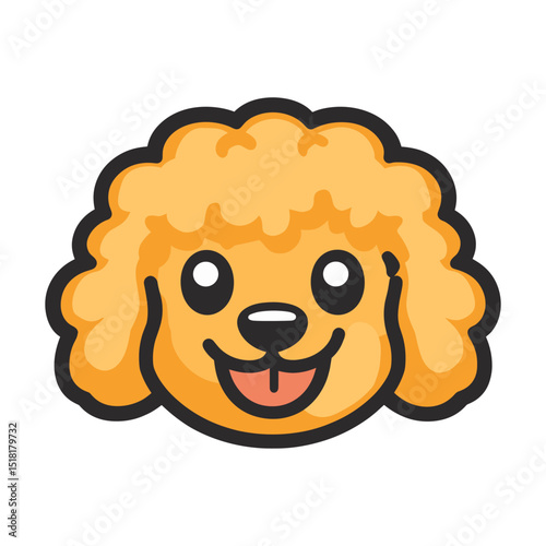 Poodle dog cartoon animal vector