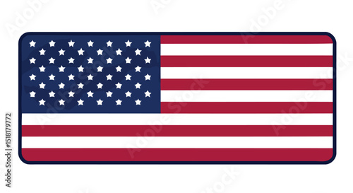 United states flag with stars and stripes design