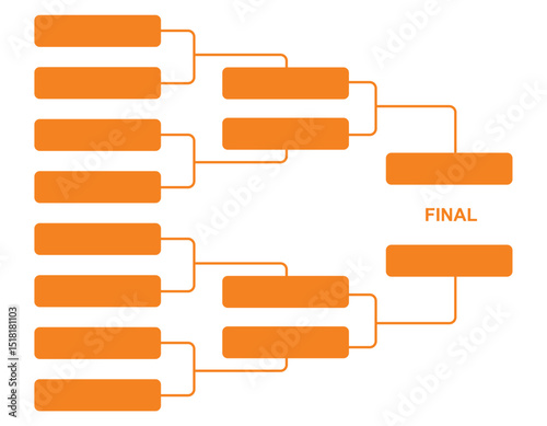 tournament bracket vector design template for design simple sports